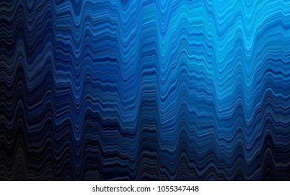 Dark BLUE vector background with curved circles. Brand-new colored illustration in marble style with gradient. Brand-new design for your ads, poster, banner.