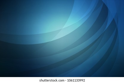 Dark BLUE vector background with curved circles. Creative geometric illustration in marble style with gradient. The elegant pattern for brand book.