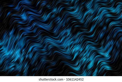 Dark BLUE vector background with curved circles. Creative geometric illustration in marble style with gradient. The elegant pattern for brand book.