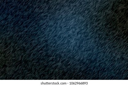 Dark BLUE vector background with curved circles. A vague circumflex abstract illustration with gradient. Brand-new design for your ads, poster, banner.