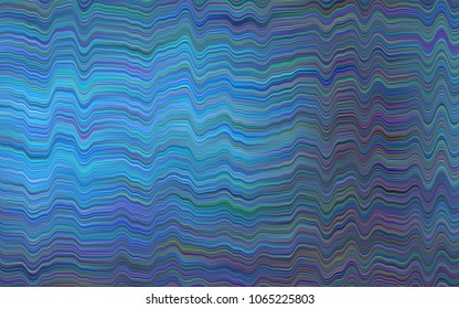 Dark BLUE vector background with curved circles. A vague circumflex abstract illustration with gradient. Pattern for your business design.