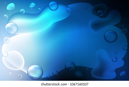 Dark BLUE vector background with curved circles. Glitter abstract illustration with wry lines. A new texture for your  ad, booklets, leaflets.