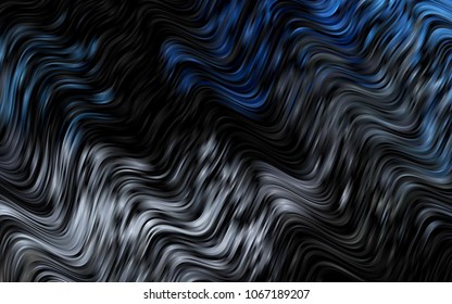 Dark BLUE vector background with curved circles. An elegant bright illustration with gradient. New composition for your brand book.