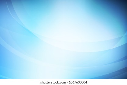 Dark BLUE vector background with curved circles. An elegant bright illustration with gradient. Marble design for your web site.