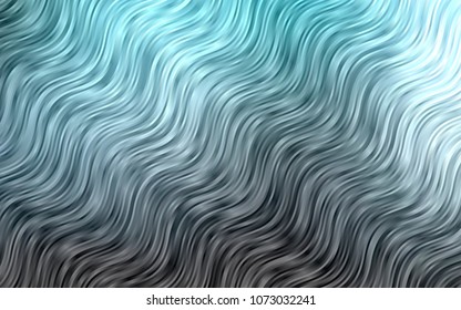 Dark BLUE vector background with curved circles. Colorful abstract illustration with gradient lines. Marble design for your web site.