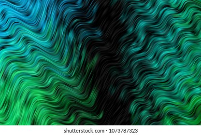 Dark BLUE vector background with curved circles. An elegant bright illustration with gradient. Marble design for your web site.