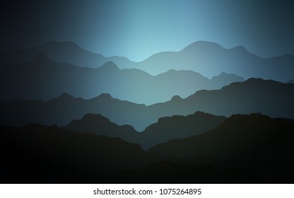 Dark BLUE vector background with curved circles. Glitter abstract illustration with wry lines. A completely new memphis design for your business.