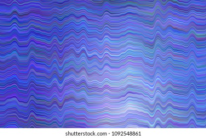 Dark BLUE vector background with curved circles. Shining illustration, which consist of blurred lines, circles. The best blurred design for your business.