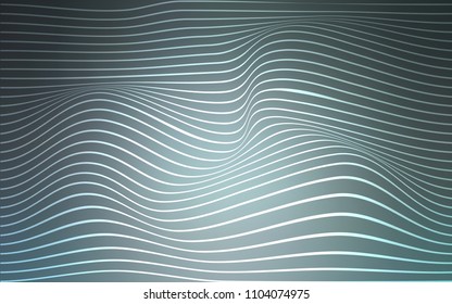 Dark BLUE vector background with curved ribbons. A completely new color illustration in a vague style. Brand-new design for your ads, poster, banner.