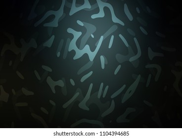 Dark BLUE vector background with curved circles. Colorful abstract illustration with gradient lines. A new texture for your  ad, booklets, leaflets.