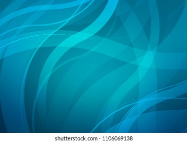 Dark BLUE vector background with curved circles. Shining illustration, which consist of blurred lines, circles. The elegant pattern for brand book.