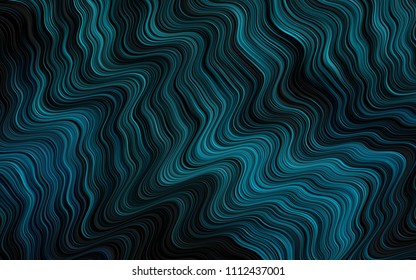 Dark BLUE vector background with curved circles. A completely new color illustration in marble style. New composition for your brand book.
