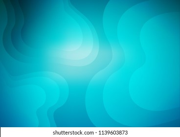 Dark BLUE vector background with curved circles. Geometric illustration in marble style with gradient.  Pattern for your business design.
