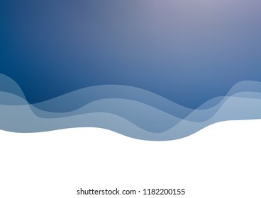 Dark BLUE vector background with curved circles. Modern gradient abstract illustration with bandy lines. The best blurred design for your business.