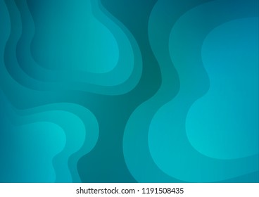 Dark BLUE vector background with curved circles. A completely new color illustration in marble style. New composition for your brand book.