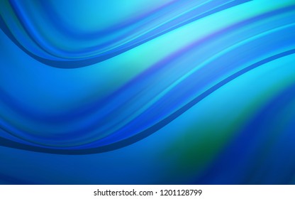 Dark BLUE vector background with curved circles. Colorful abstract illustration with gradient lines. Textured wave pattern for backgrounds.