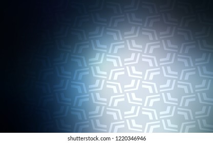 Dark BLUE vector background with curved circles. Shining crooked illustration in marble style. The elegant pattern for brand book.