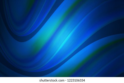 Dark BLUE vector background with curved circles. Brand new colored illustration in marble style with gradient. Pattern for your business design.