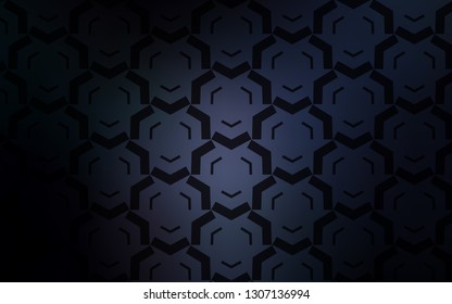 Dark BLUE vector background with curved lines. Shining colorful illustration in simple style. New composition for your brand book.