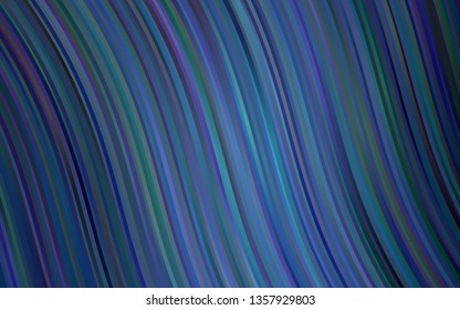 Dark BLUE vector background with curved circles. Geometric illustration in marble style with gradient.  Marble style for your business design.