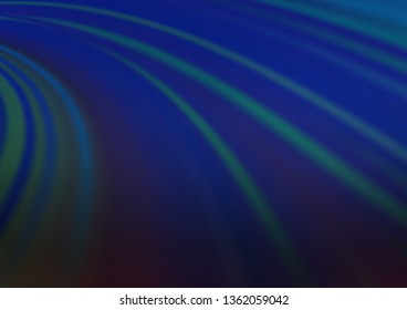 Dark BLUE vector background with curved circles. Brand new colored illustration in marble style with gradient. A completely new template for your business design.