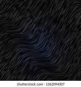 Dark BLUE vector background with curved lines. Abstract gradient illustration with wry lines. Template for cellphones.