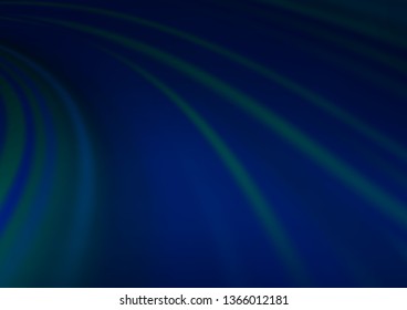 Dark BLUE vector background with curved circles. Colorful illustration in abstract marble style with gradient. The template for cell phone backgrounds.