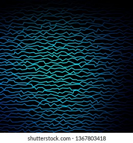 Dark BLUE vector background with curved lines. Abstract illustration with bandy gradient lines. Pattern for websites, landing pages.