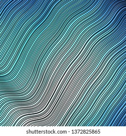 Dark BLUE vector background with curved lines. Colorful illustration with curved lines. Best design for your posters, banners.