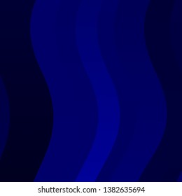 Dark BLUE vector background with curved lines. Brand new colorful illustration with bent lines. Pattern for busines booklets, leaflets