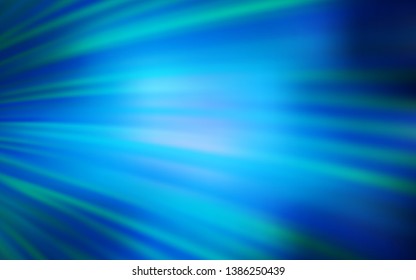 Dark BLUE vector background with curved lines. Colorful abstract illustration with gradient lines. Pattern for your business design.
