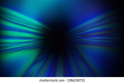 Dark BLUE vector background with curved lines. Modern gradient abstract illustration with bandy lines. Brand new design for your ads, poster, banner.