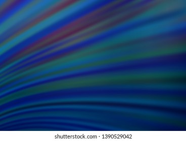 Dark BLUE vector background with curved circles. An elegant bright illustration with gradient. New composition for your brand book.