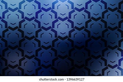 Dark BLUE vector background with curved lines. Glitter abstract illustration with wry lines. Abstract design for your web site.