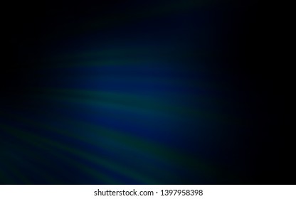 Dark BLUE vector background with curved lines. Colorful illustration in simple style with gradient. A completely new template for your design.