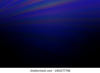 Dark BLUE vector background with curved lines. A sample with colorful lines, shapes. A new texture for your  ad, booklets, leaflets.