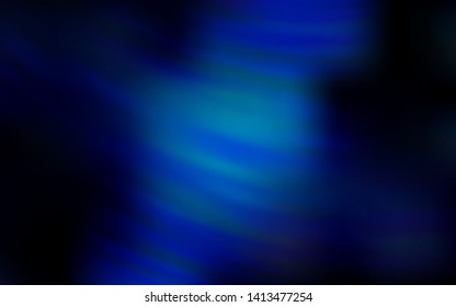 Dark BLUE vector background with curved lines. Colorful geometric sample with gradient lines.  A completely new template for your design.