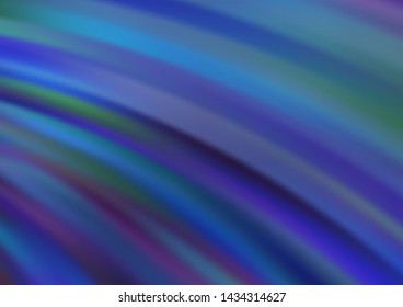 Dark BLUE vector background with curved circles. Geometric illustration in marble style with gradient.  The elegant pattern for brand book.