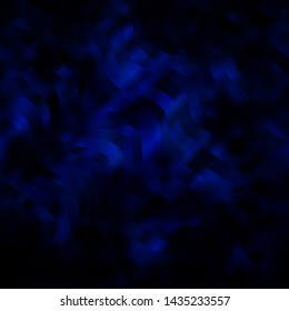 Dark BLUE vector background with curved lines. Bright illustration with gradient circular arcs. Smart design for your promotions.