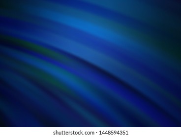 Dark BLUE vector background with curved circles. Shining crooked illustration in marble style. A completely new marble design for your business.
