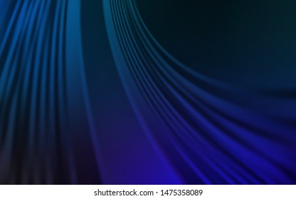 Dark BLUE vector background with curved lines. Colorful illustration in simple style with gradient. New composition for your brand book.
