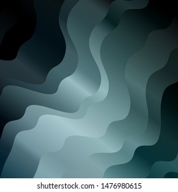 Dark BLUE vector background with curved lines. Colorful illustration in circular style with lines. Design for your business promotion.