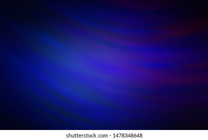 Dark BLUE vector background with curved lines. Modern gradient abstract illustration with bandy lines. Abstract design for your web site.