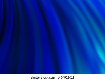 Dark BLUE vector background with curved circles. Creative geometric illustration in marble style with gradient. A completely new marble design for your business.