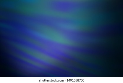 Dark BLUE vector background with curved lines. A circumflex abstract illustration with gradient. Colorful wave pattern for your design.