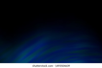 Dark BLUE vector background with curved lines. A circumflex abstract illustration with gradient. A new texture for your  ad, booklets, leaflets.