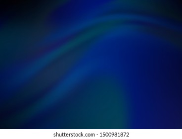 Dark BLUE vector background with curved circles. A completely new color illustration in marble style. Marble style for your business design.