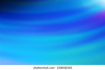 Dark BLUE vector background with curved lines. Colorful illustration in simple style with gradient. Elegant pattern for a brand book.