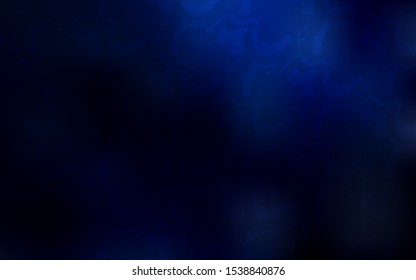 Dark BLUE vector background with curved lines. Brand new colorful illustration in simple style. Elegant pattern for a brand book.