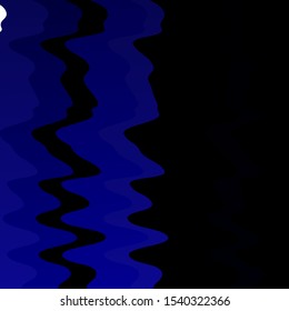 Dark BLUE vector background with curved lines. Bright sample with colorful bent lines, shapes. Pattern for websites, landing pages.